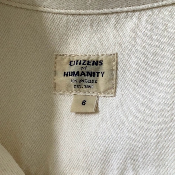 Citizens of Human white denim jumpsuit. Size 6. - Picture 7 of 7